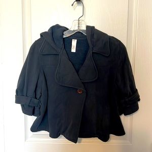 Super soft sweatshirt cropped jacket